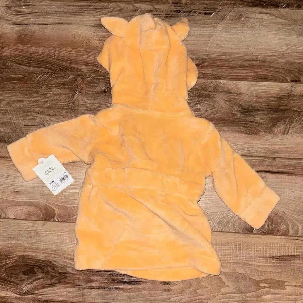 Cloud Island Fox Hooded Bath Robe | 6–9 Months | Baby Plush Robe
